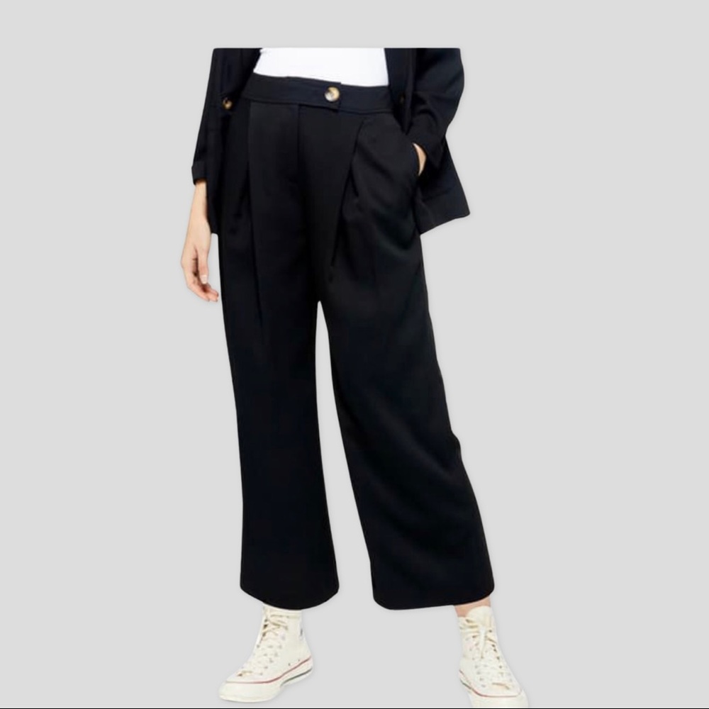 TopShop black wide leg pants